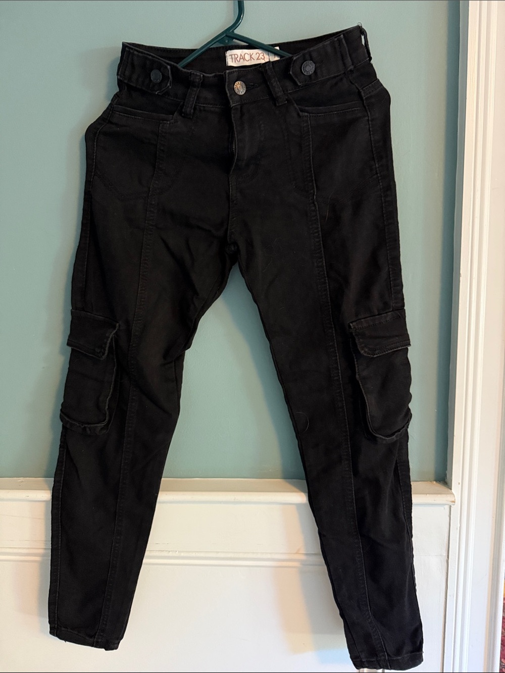 Black Skinny Cargo Pants for Women